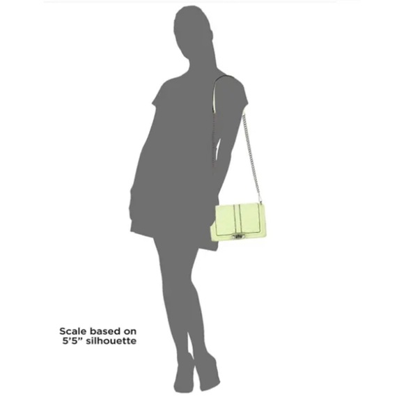 Rebecca Minkoff Quilted Love Crossbody Bag in “Honeydew” Green, Chain Strap, EUC - Picture 10 of 10